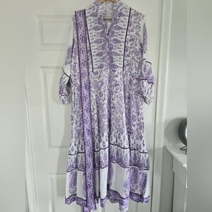 Sue Sartor Flounce dress - Long sleeve maxi